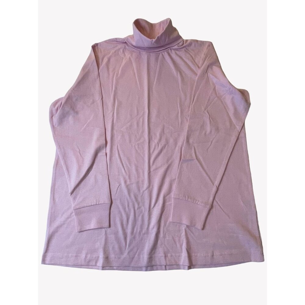 NWOT‎ All American Comfort Women's Plus Size M 14-16 Long Sleeve Pink Turtleneck